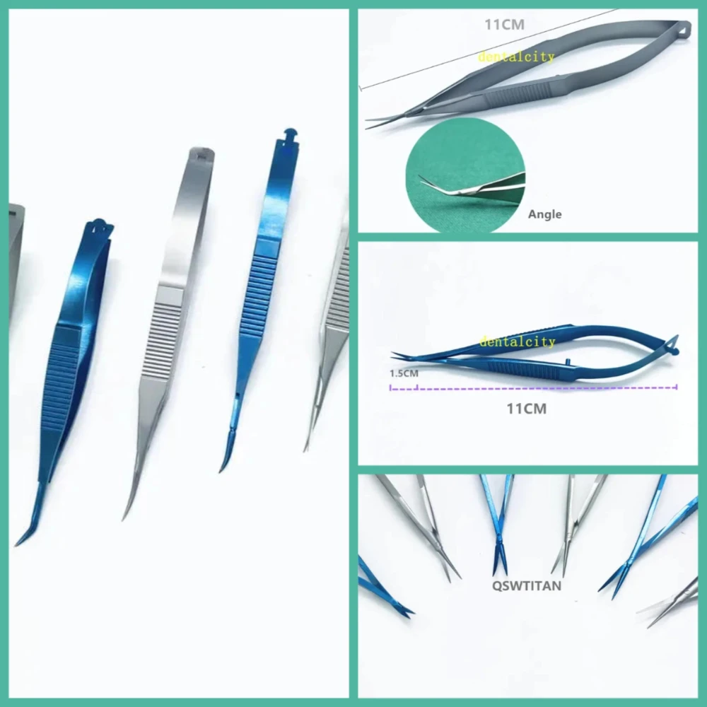 เครื่องมือผ่าตัดจุลศัลยกรรมตา 12.5 ซม. กรรไกรตัดเยื่อเยื่อเยื่อเยื่อเยื่อ ไมโครกรรไกร ไทเทเนียมอัลลอยด์/สแตนเลส เครื่องมือผ่าตัดเปลือกตา