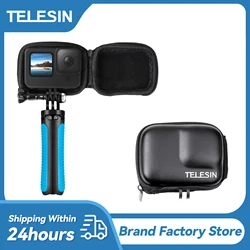 TELESIN Mini EVA Protective Storage Bag for GoPro 12 Hero 12 11 10 9 Black Action Camera Waterproof Box Mount Go Pro Accessories