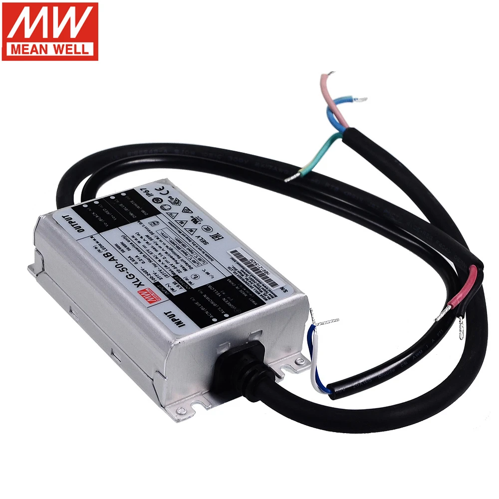 MEAN WELL XLG-50-AB 50W Constant Power AC/DC Active PFC LED Driver 3 in1 Dimming 22~54V Switching Power Supply IP67