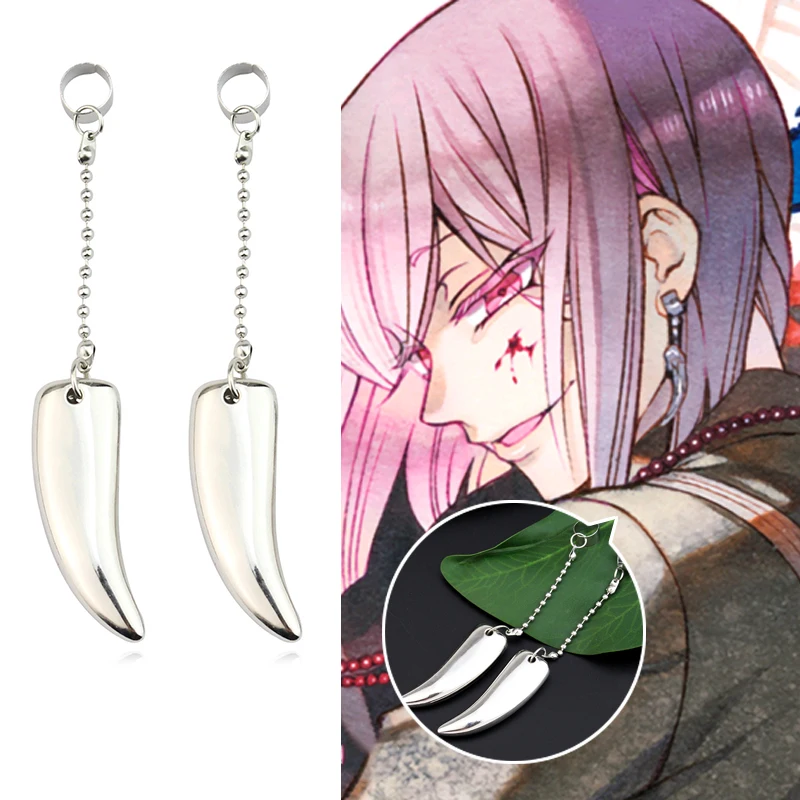 Anime The Case Study of Vanitas Astolfo Earrings Cosplay Costume Props Accessories Ear Clip for Men Women Girls Gift