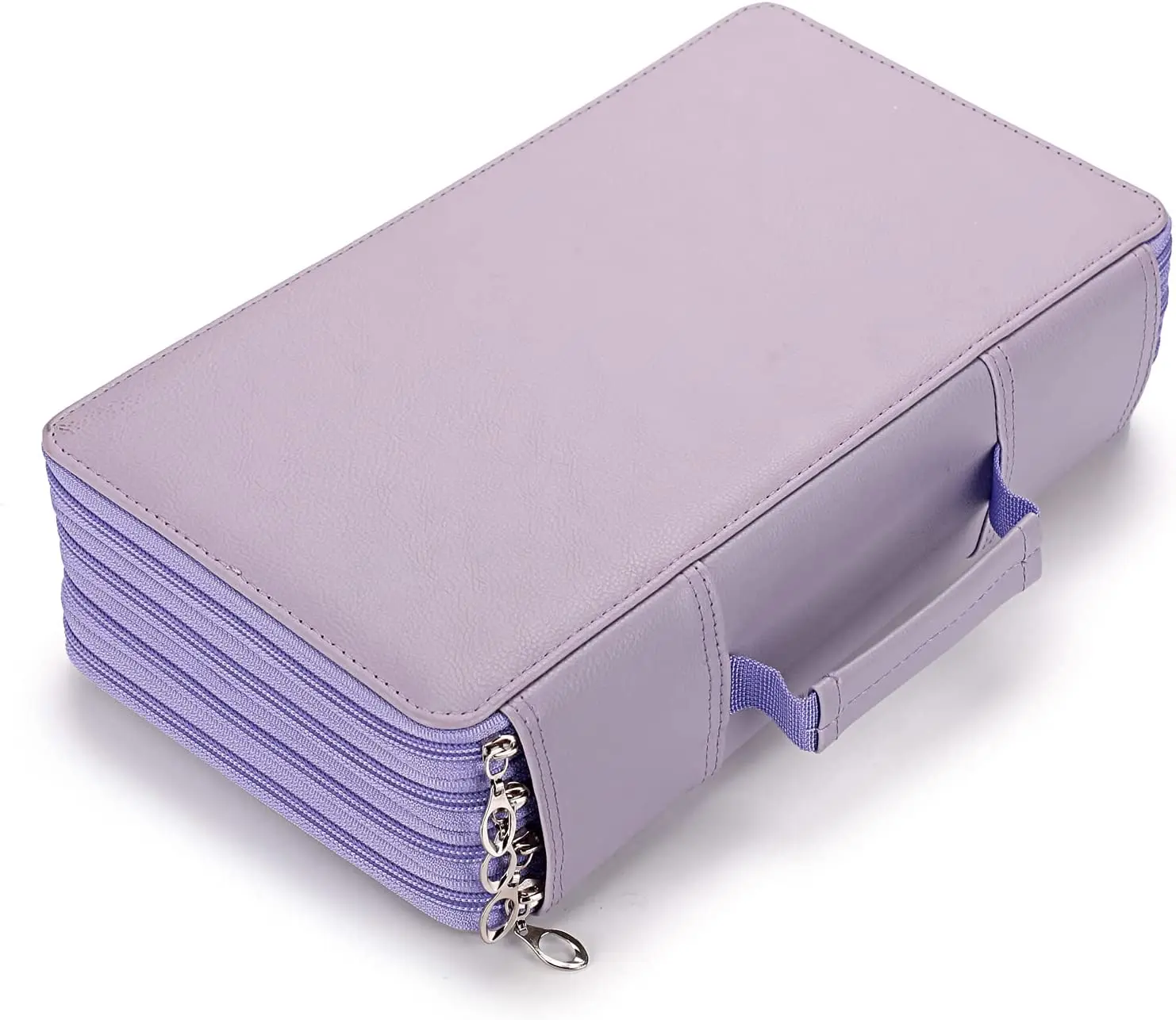 

PU Pencil Organizer -300 Slots Deluxe Leather Pencil Case Holder with Handle Strap Pencil Box Large for Colored Pencils