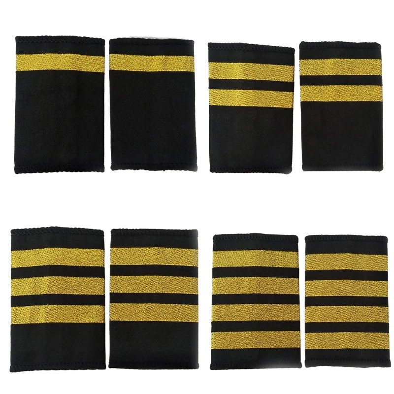 Epaulets Aircraft Captain Uniform Accessories Epaulets Shoulder Epaulet for Cosplay Stage Shows 1Pair Professional