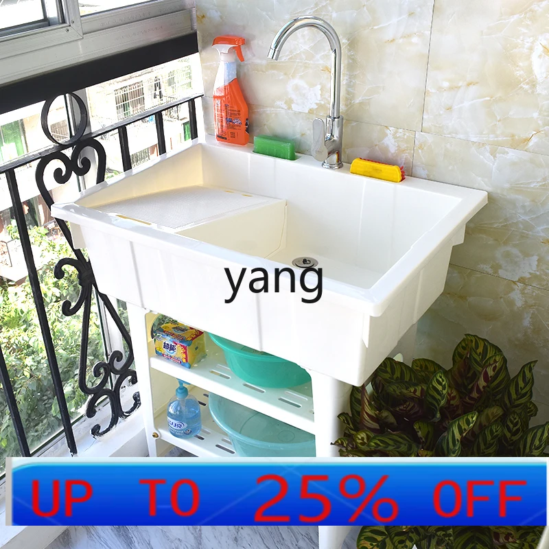 

CX Laundry Sink with Reverse Laundry Desk Balcony Bathroom Cabinet Sink Laundry Sink