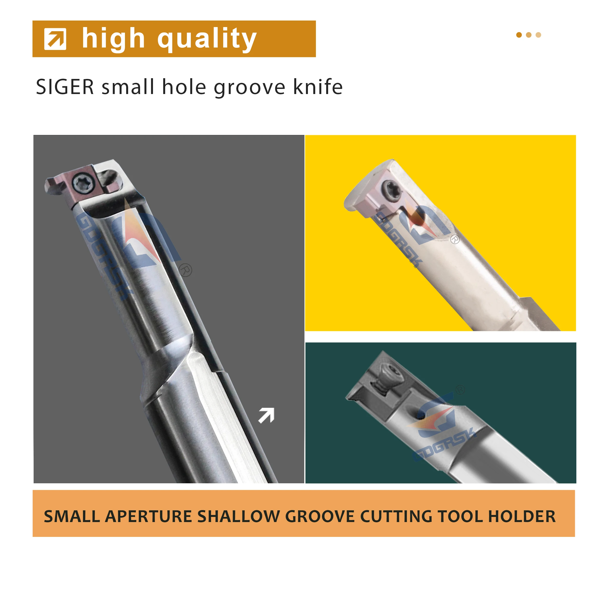 A-SIGER0808A-EH H16Q-SIGER22D Portautensili per scanalatura con foro interno ad apertura piccola Portautensili per scanalatura CNC applicabile agli inserti GER