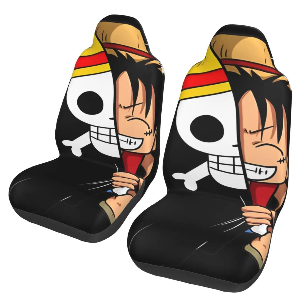 

Забавный чехол на автомобильное сиденье с изображением обезьяны Луффи, универсальный, для внедорожников, женский, цельный, из полиэстера, для рыбалки