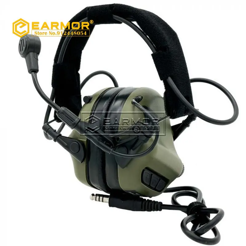 EARMOR Tactical Headset M32-Mark3 MilPro Standard MIL-STD-416 Electronic Communication Hearing Protector