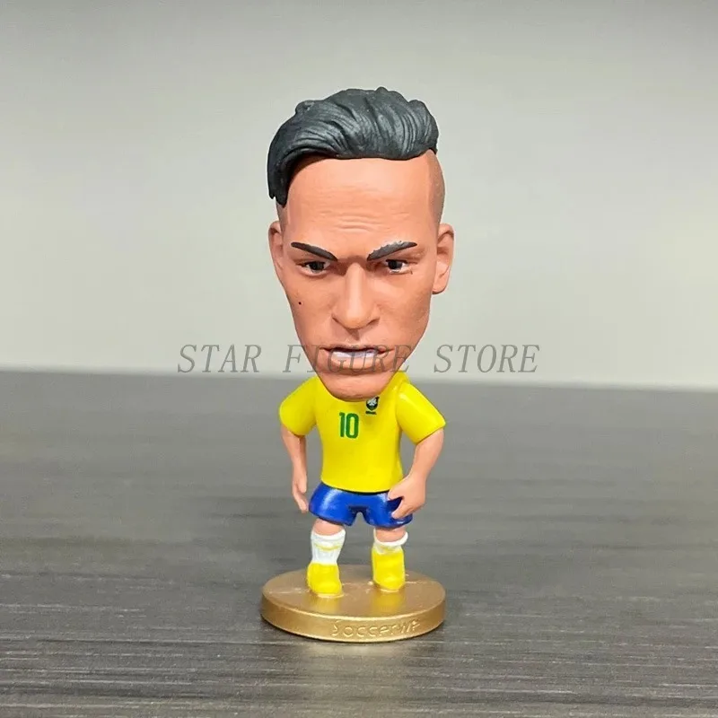 Mini Fußball Star Figur Auto Ornamente Sammlung Modell Sport Figur Puppe 6,5 cm Fußballspieler Spielzeug Souvenirs für Fans Geschenke