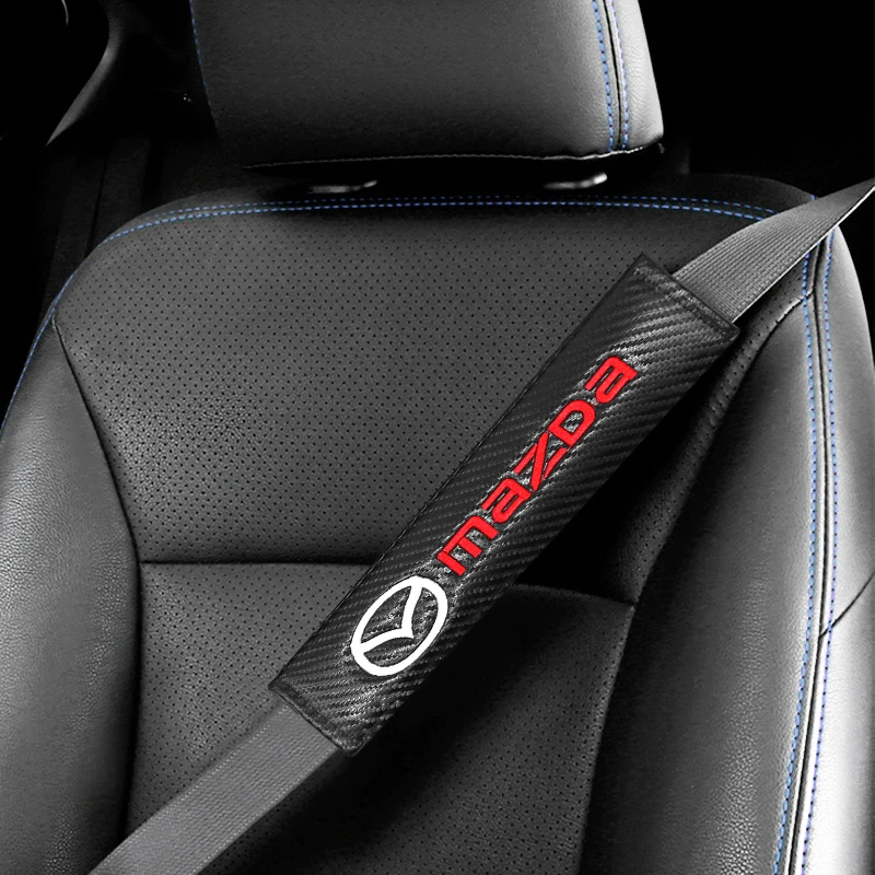 Almohadillas protectoras de hombro para cinturón de seguridad de coche, accesorios interiores para Mazda Speed BL CX7 Atenza Bk CX5 2019 30 CX3 BM