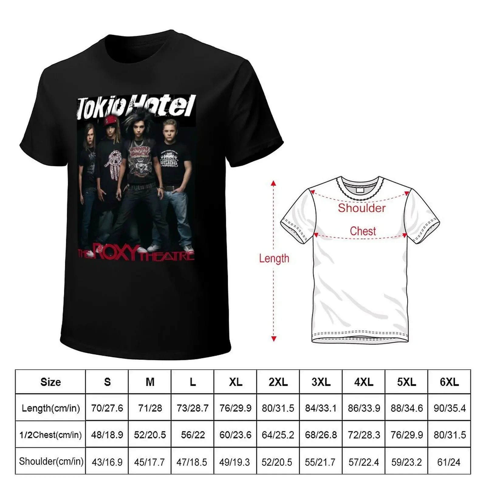 tokio hotel T-Shirt blue archive street wear baggy shirts basketball graphic tees mens workout shirts