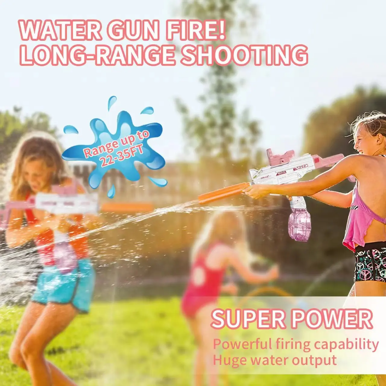 UZI SMG Water Gun Electric Pistol Shooting Toy Gun Full Automatic Summer Pool Beach Toy For Kids Children Boys Girls Adult