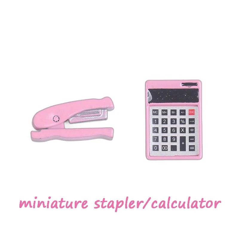 1Pcs Simulation Mini Stationery Pocket Micro Stapler/calculator Learning Educational Toys Classroom Scene Decoration