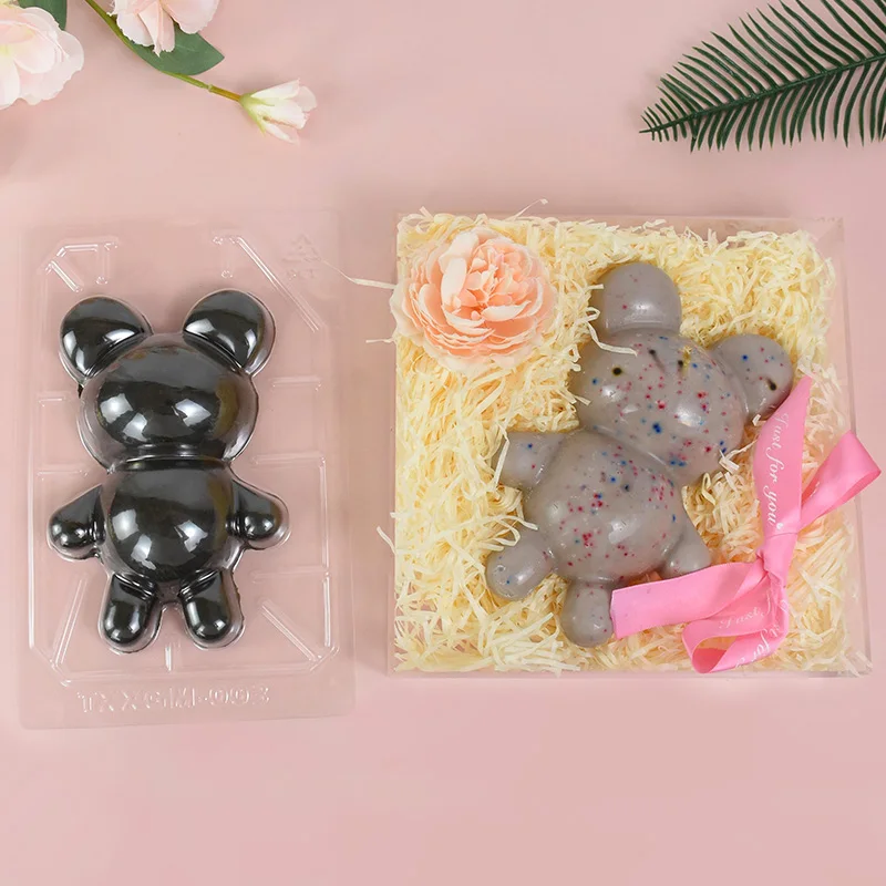 

3pcs 3D Bear Chocolate Mold DIY Resin Jelly Dome Mousse Mould Cake Decor Tools Birthday Wedding Party Decor Kitchen Baking Tool
