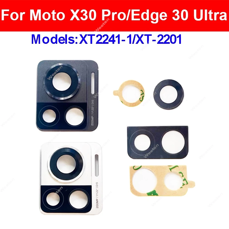 Rear Camera Glass Lens Cover For Motorola Moto X30 Pro Edge 30 Ultra XT2241-1 XT-2201 Back Camera Lens Glass with Frame Holder