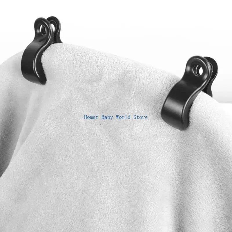 

B2QD 4 Pack Baby Car for Seat Toy Lamp Pram Stroller Peg To Hook Cover Blanket Clips