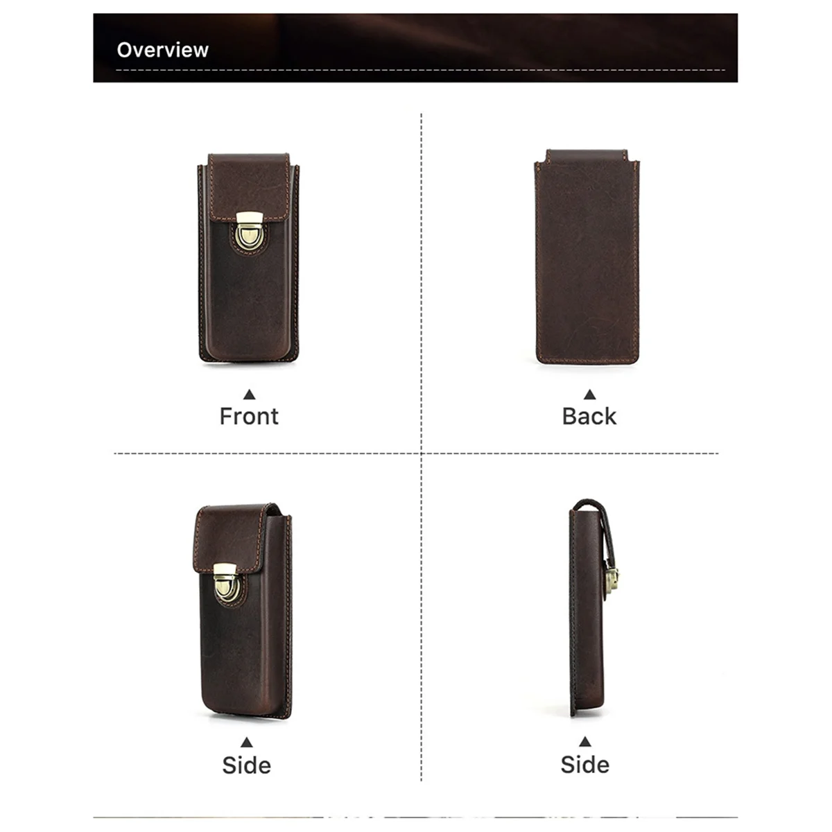 AAAE Handmade ของแท้หนัง Fountain ปากกา Fountain ดินสอสํานักงานเครื่องเขียนโรงเรียน 3 ช่อง