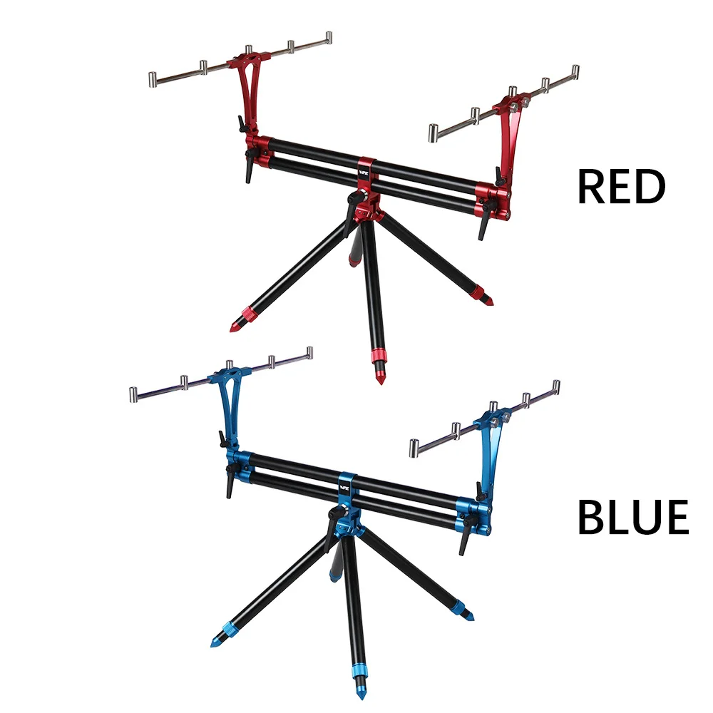 New 270 Angle Adjustable Aluminum Alloy Fishing Rod Stand 4 Legs Rod Holder Carp Fishing Pole Carp Fishing Accessory