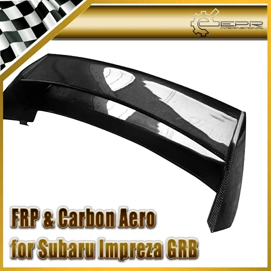 Car Styling For Impreza GRB Double Blade Style Carbon Fiber Rear Spoiler Glossy Fibre Trunk Window Roof Wing Auto Body Kit Trim