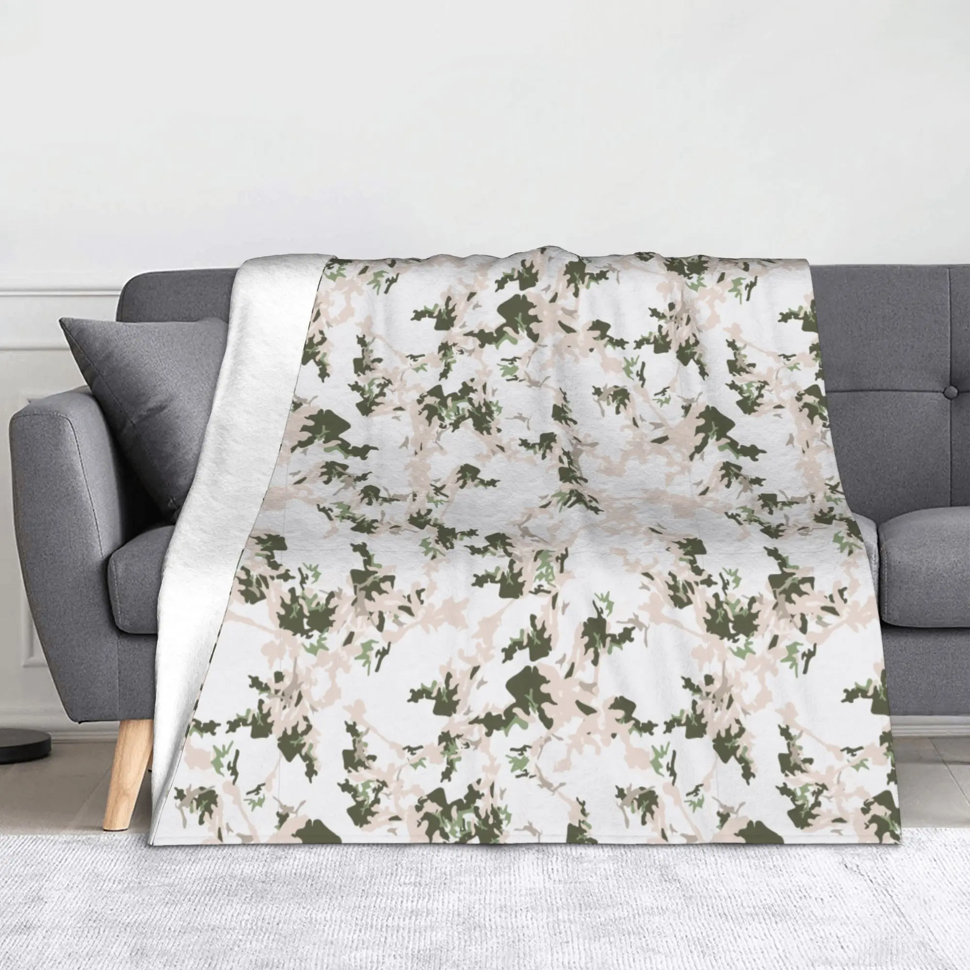 

Camo Camouflage Blankets Flannel Spring Autumn Portable Lightweight Thin Throw Blanket for Bed Office Rug Piece