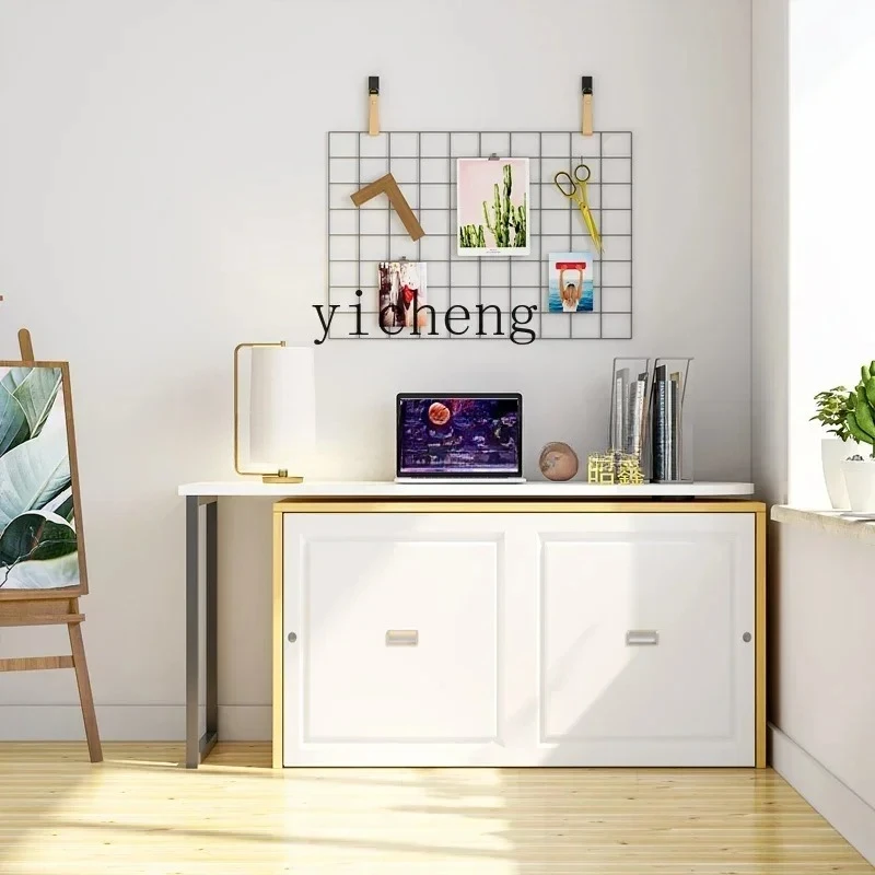 CJ-2 Multifunctional modern computer desk bookcase combination invisible folding lunch break bed