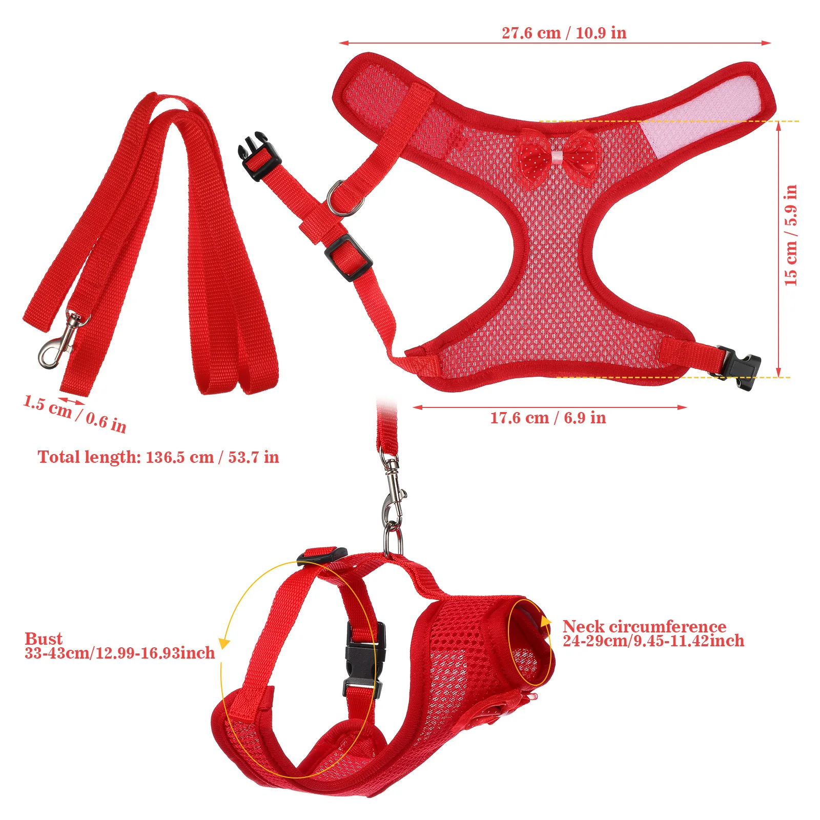 1Set Chicken Leash Chain with Harness Sturdy Pet Rooster Traction Rope Adjustable Pulling Strap for Walking Runs