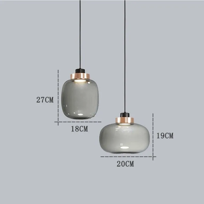 Imagem -05 - Lustre de Vidro Estilo Moderno para Decoração Doméstica Luz Pendente Suspensa Minimalista Luminária de Teto Quarto e Sala de Jantar