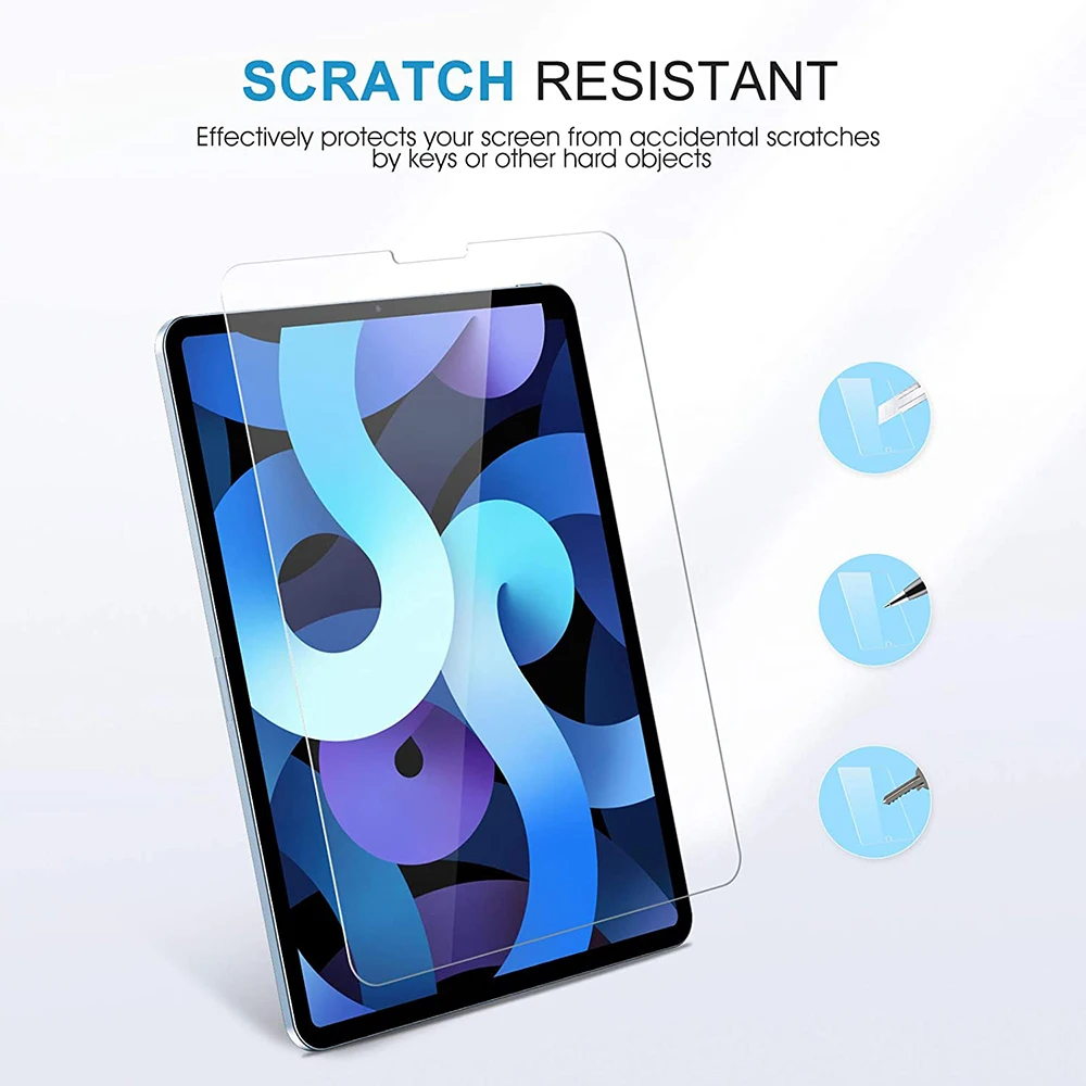 2Pcs Tempered Glass  Apple IPad 9th Generation 10.2 Inch 2021 Screen Protector for Ipad 9 10.2 Glass Anti Scratch Tablet