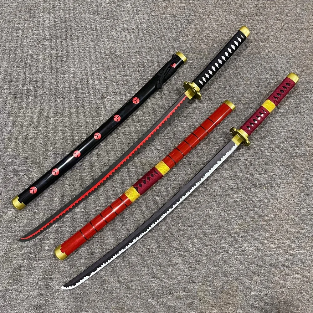 40 Zoll Roronoa Zoro Katana Kunststoff Damaskus Schwert Anime Zoro Cosplay Prop Echte Größe Japanische Katana Original Samurai Säbel Spielzeug
