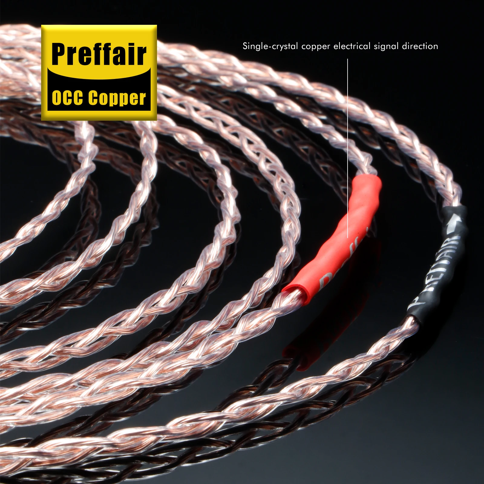 Preffair X449R1730 3CU Analoges RCA-Kabel aus reinem Kupfer, superweiches RCA-zu-RCA-Verbindungskabel, HIFI-Phono für DAC, DVD-Verstärker – Detail 5