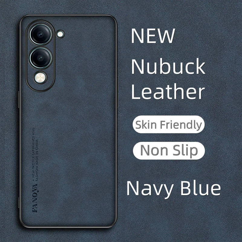 

Phone Case for vivo Y19e Artificial Leather Business High-end Frosted Full Protection Leather Soft Shockproof Case Cover