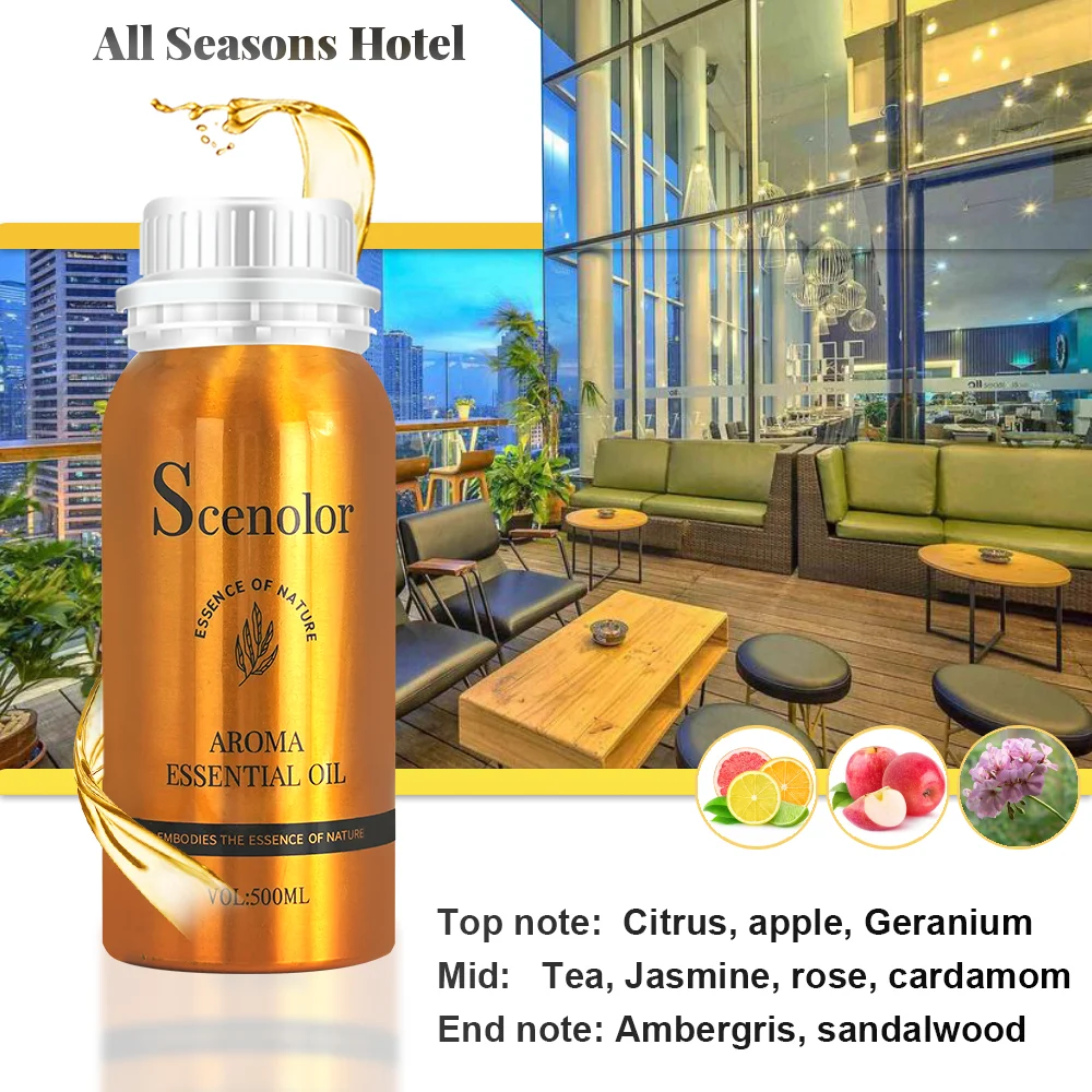 500ML Hotel Perfume Essential Oil Home Air Freshener Electric Aromatic Oasis Aroma Diffuser Machine Pure Plant Essential Oil