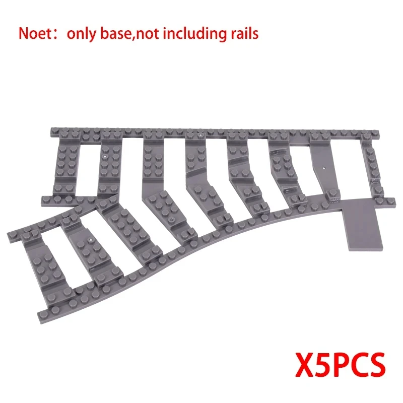 5pcs MOC Creative Expert Ideas City Train Switching Tracks Base Rails Crossing Collection Bricks Building Blocks Toys kids gifts