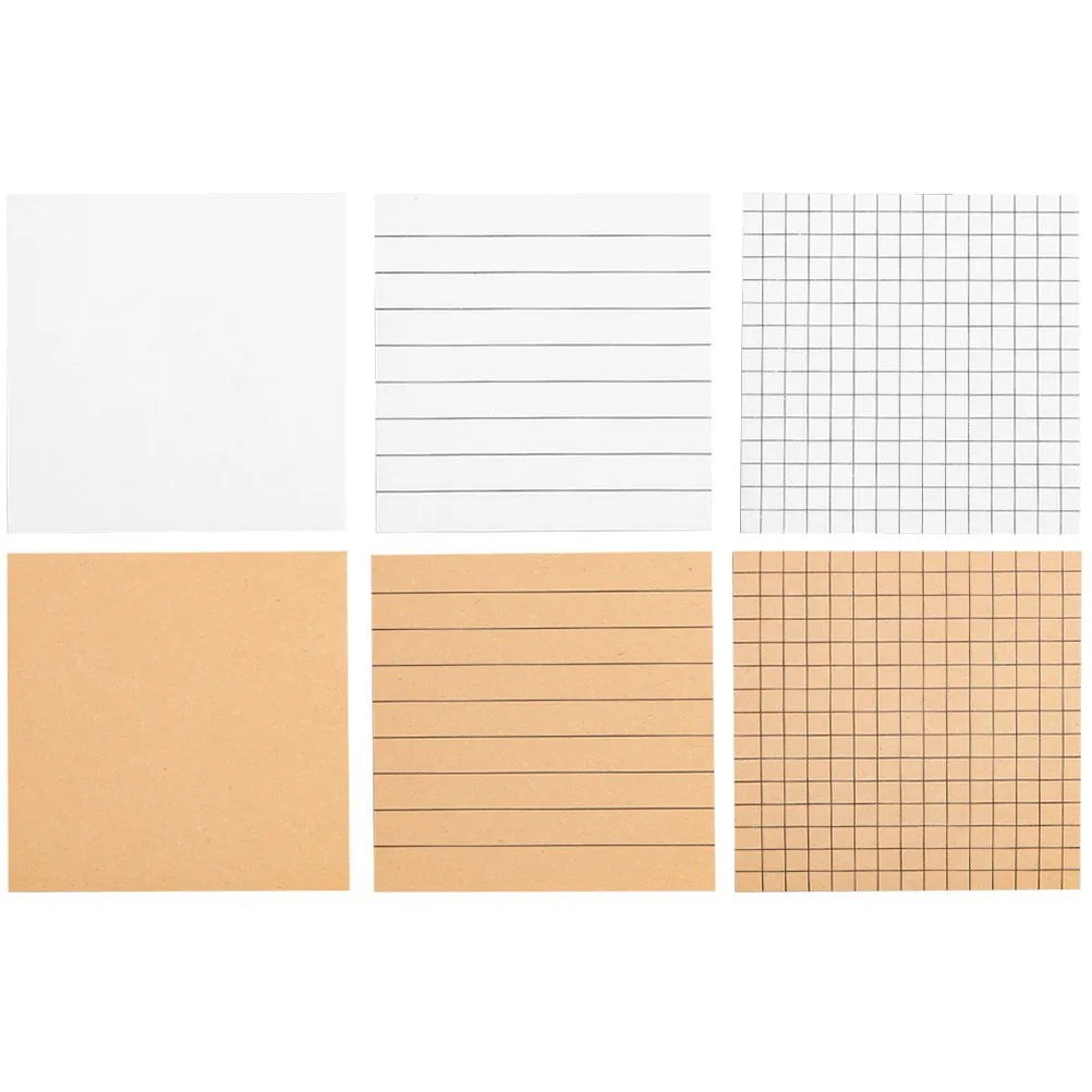 6Pcs Creative Multipurpose Sticky Memo Pads Smooth Writing Tearable Reminder Notes for Office Home Shop Festival Birthday Gift