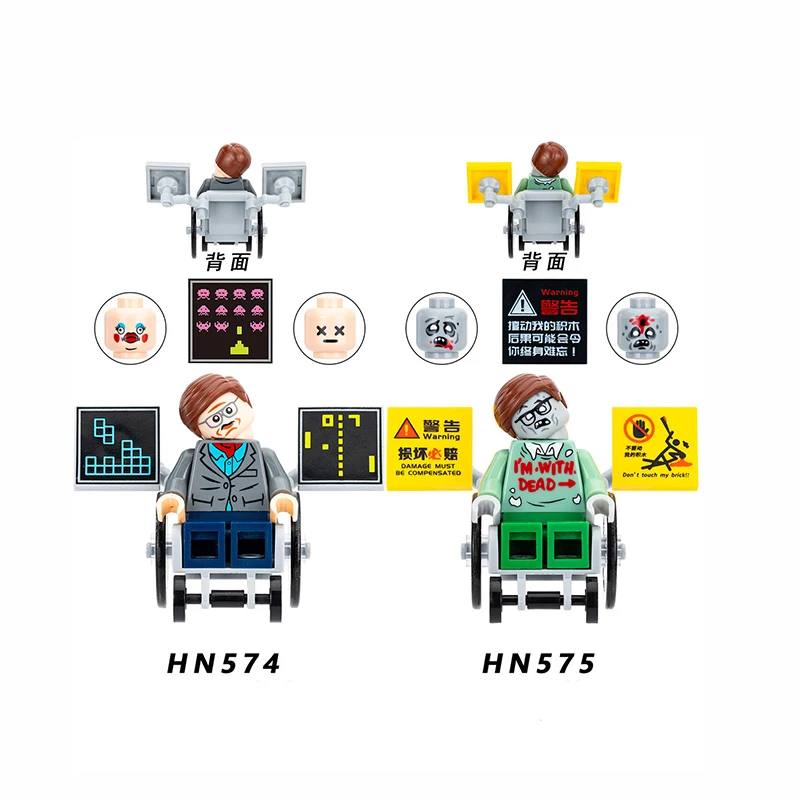 HN574 Horror-Mini-Bausteine, zusammengebaute lustige Figur als Weihnachtsgeschenk der Zombie-Serie