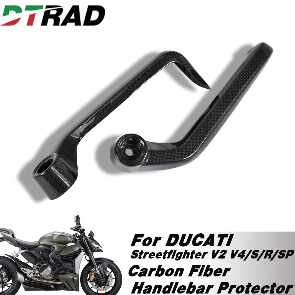 Motorcycle Handlebar Brake Clutch Lever Protective For DUCATI Streetfighter V2 V4/S/R/SP ALL YEAR Carbon Fiber Guard Hand Parts