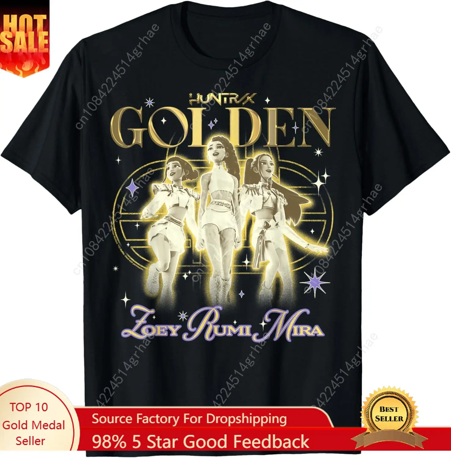 

Halloween Huntrix Golden Zoey Rumi Mira T-Shirt