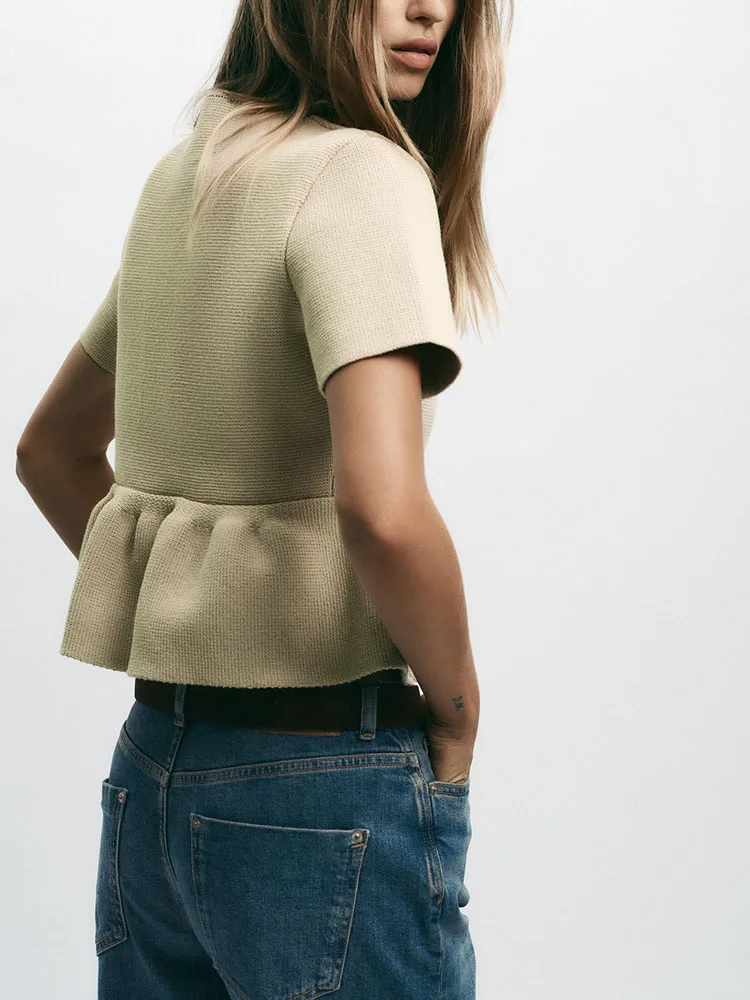 Faionable محبوك ort-Sve جولة Ne Jaet خريف 2025 وصول جديد المرأة ort تنورة Sle ملابس خارجية 24222 7 #4