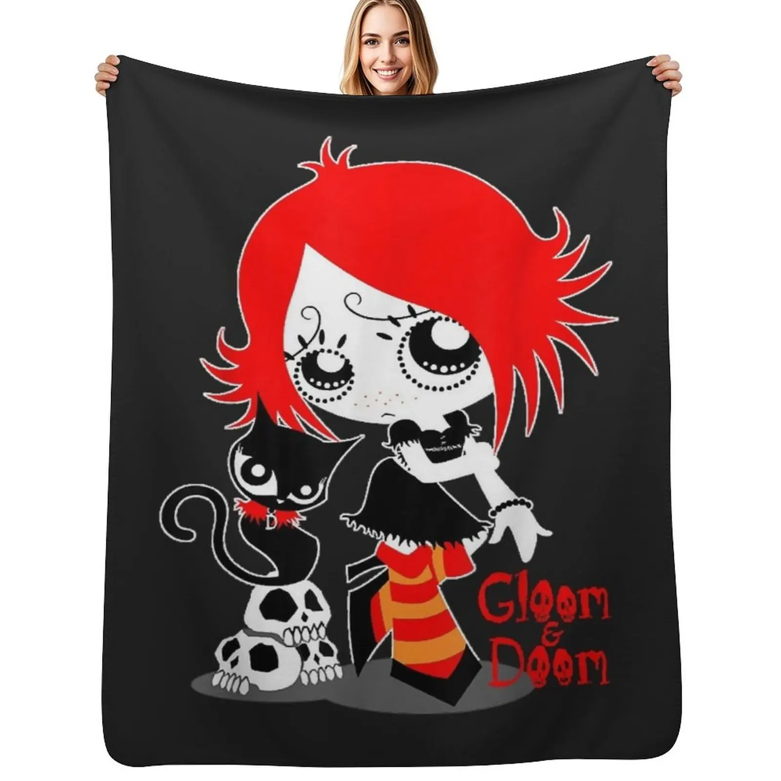 

RUBYS GLOOMS AND DOOM KITTY Throw Blanket Beautifuls Blankets For Bed Single Bed Blankets