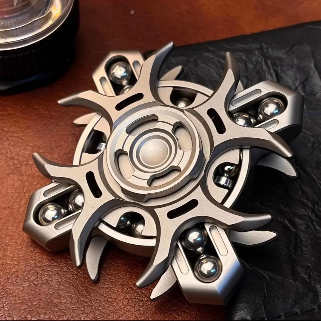 Outdoor Creative Rotating Finger Gyroscope EDC Tools Push DIY Metal Toy