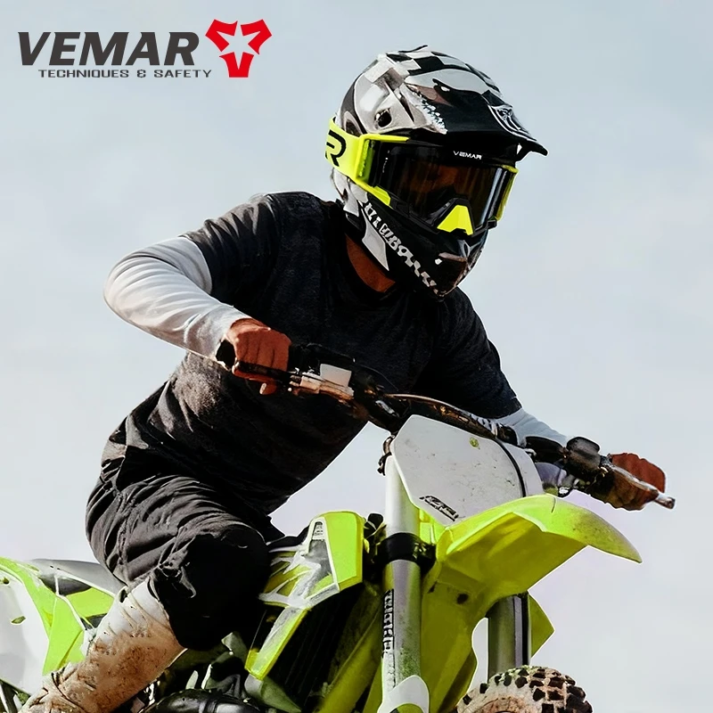 VEMAR Мужские и женские высококачественные мотоциклетные очки для полнолицевого шлема, удобная посадка для езды на велосипеде и горного велосипеда