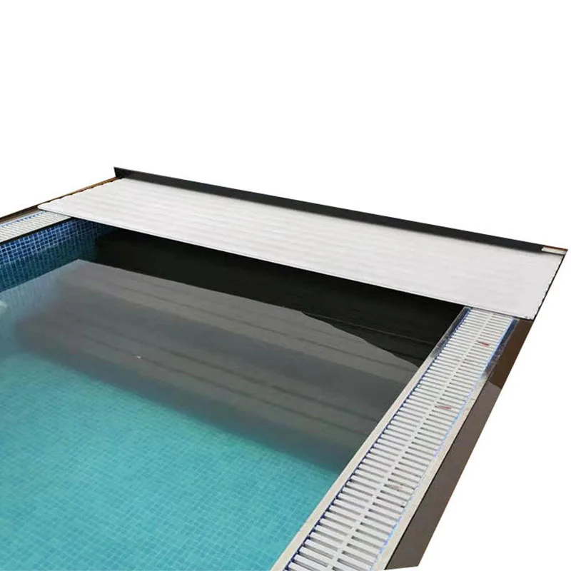 Cubierta automática de piscina personalizable, segura, a prueba de polvo, aislamiento térmico, persiana enrollable eléctrica, cubierta móvil de resorte caliente