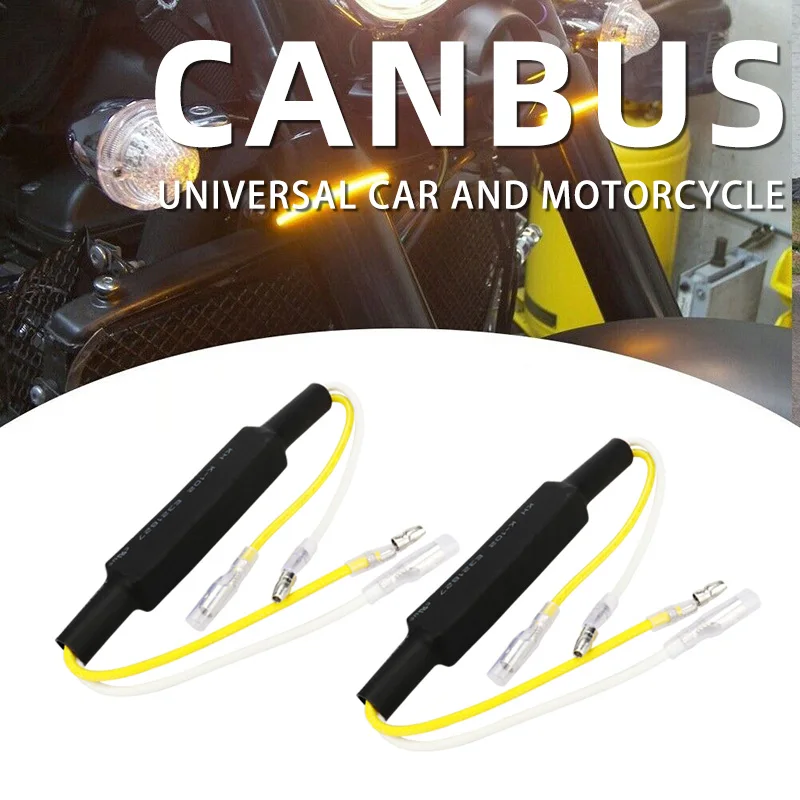 1/2Pcs 30W Motorcycle Decoder Turn Signal Lights Canbus Fault Decoder Universal Motorcycle Car LED Accessories