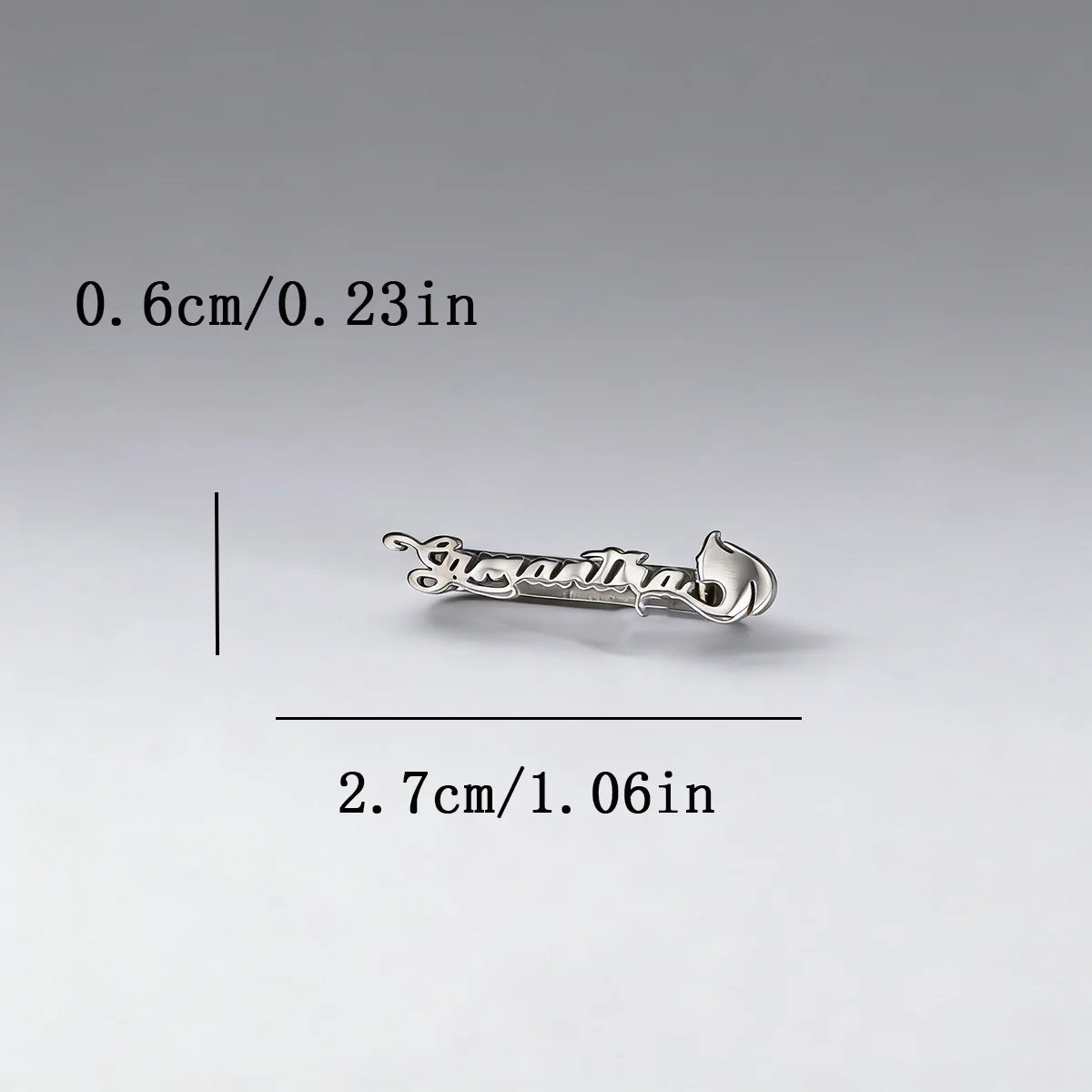 Gentle Cat Samantha Watch Strap Charm 20mm 22mm Gold Cursive Custom Name Charm Romantic Creative Gift for Bestie Girlfriend - view 6