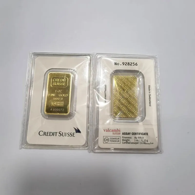 

gold bar sealed packing Foreign Currency Gifts Bullion switzerland Gold Plated serial number for christmas gift