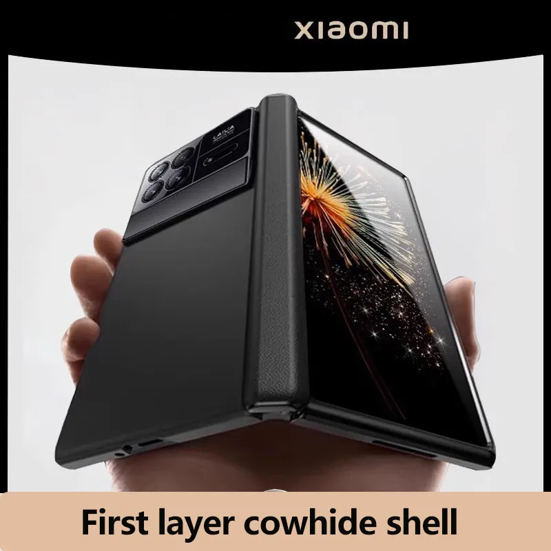 

Матовый кожаный чехол на шарнире для телефона Xiaomi Mix Fold 4 Fold4, объектив камеры, полная защита, противоударный чехол
