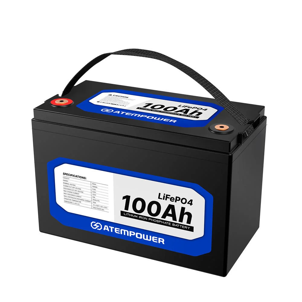 ATEM POWER Rechargeable Sealed Deep Cycle Marine 4WD 12V 100Ah LiFePO4 Lithium Iron Battery