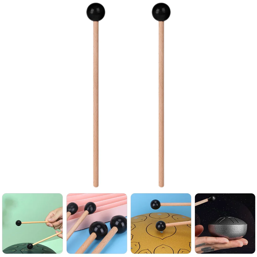 Ethereal Drum Sticks Music Instrument Mallets Steel Performance Drumsticks with Wood Handle Percussion Tongue Xylophone