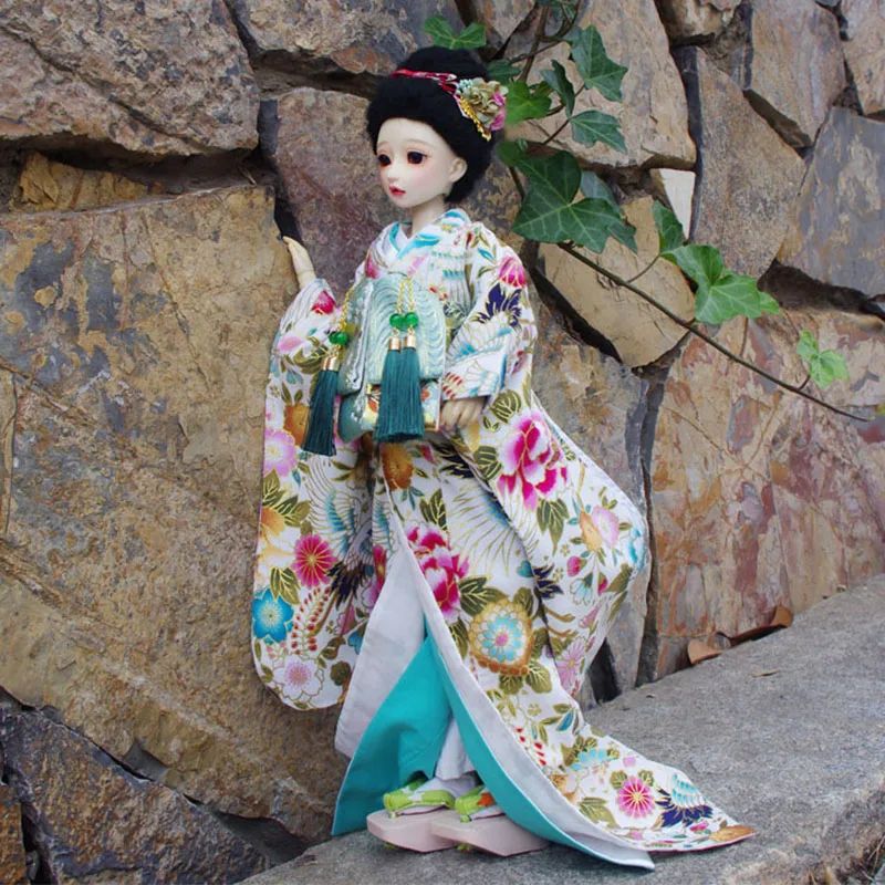 

1/4 1/3 Scale Ancient Costume BJD Clothes Japanese Oiran Kimono Outfit For MSD SD13 Big Girl POPO68 Uncle Doll Accessories C2226