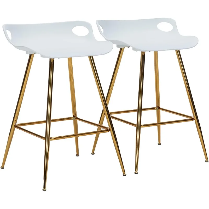 Schwarze Barhocker 2er-Set, goldene Barhocker 2er-Set.