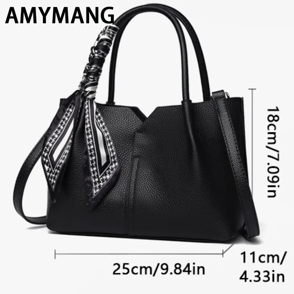 Amymang couro genuíno clássico feminino crossbody sacos de alta qualidade bolsas e bolsas designer luxo ombro mensageiro shopper