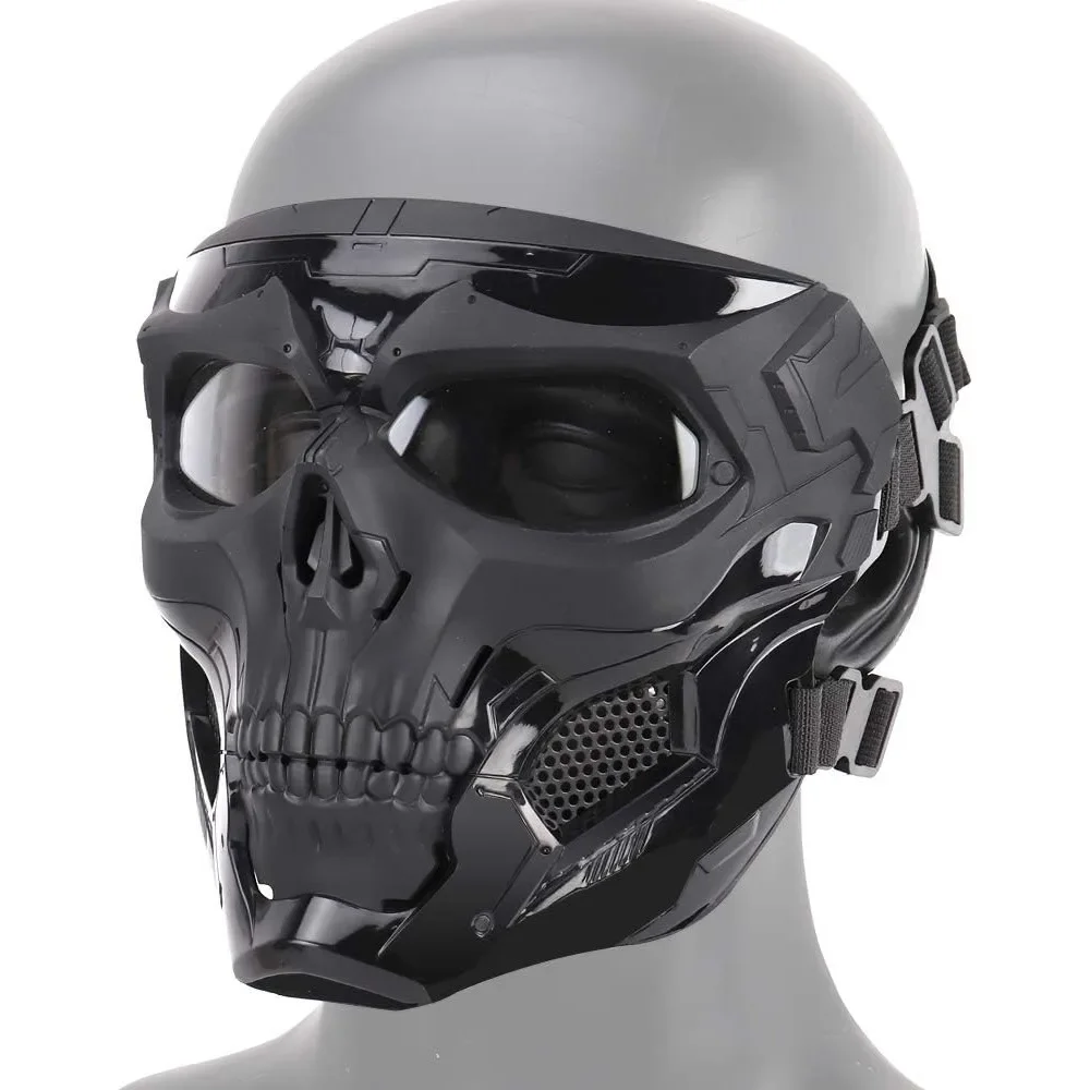 Halloween Cosplay Skull Mask Tactical Full Face Paintball Protective Headgears Hunting Shooting Training Military Accessories